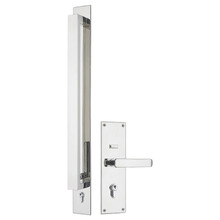 Omni Allure Stainless Steel Double Cylinder Entrance Pull Handle Lock Set