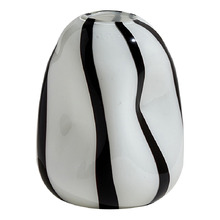 White & Black Candy Glass Vase