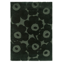 Dark Green Unikko Hand-Tufted Pure New Wool Rug