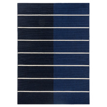 Deep Blue Tiibet Hand-Tufted Pure New Wool Rug