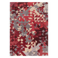 Red Enigma Hand-Tufted Wool-Blend Rug