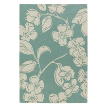 Blue Devore Hand-Tufted Wool-Blend Rug