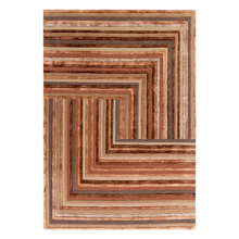 Terracotta Network Hand-Tufted Wool-Blend Rug