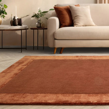 Rust Ascot Hand-Woven Wool & Viscose Rug