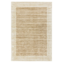 Champagne Blade Border Hand-Woven Viscose Rug