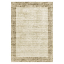 Putty Blade Border Hand-Woven Viscose Rug