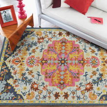 Multicolour Bronte Medallion Hand-Tufted Wool Rug