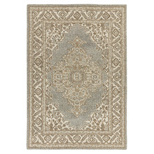 Natural Bronte Medallion Hand-Tufted Wool Rug