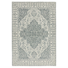 Silver Bronte Medallion Hand-Tufted Wool Rug