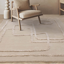 Sand Matrix Infinity Hand-Tufted Wool & Viscose Rug