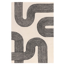 Black Matrix Arch Hand-Tufted Wool Rug
