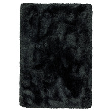 Black Plush Hand-Woven Rug