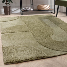 Green Tova Geometric Rug