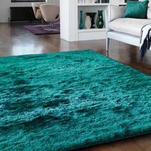 Teal Whisper Table-Tufted Rug