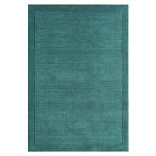 Teal York Hand-Woven Wool Rug