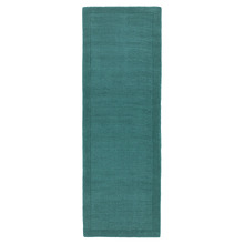 Teal York Hand-Woven Wool Runner