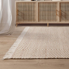 Sand Vigo Flat Weave Wool-Blend Rug
