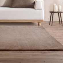 Taupe York Hand-Woven Wool Rug