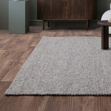 Charcoal Zander Hand-Woven Wool-Blend Rug