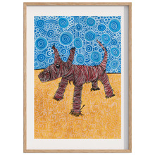 Red Dog Framed Paper Print Wall Art