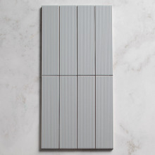 Hiroshi Stripe Matt Blue Subway Ceramic Tile