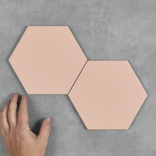 Myra Matt Rosa Hexagon Porcelain Tile