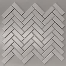 Carlotta Black Satin Herringbone Porcelain Mosaic Tile