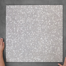 Hudson 600 x 600mm Grey Terrazzo Look Porcelain Tile