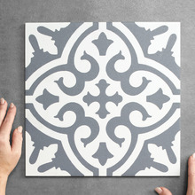 Camilla White & Blue Decorative Porcelain Tile
