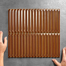 Akira Terracotta Kit Kat Porcelain Mosaic Tile