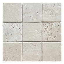 Apollo 100x100mm Tumbled Beige Square Marble Tile