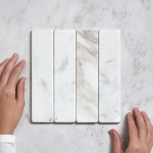 Apollo Tumbled Calacatta Gold Subway Marble Look Tile