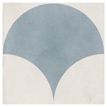 Nikos 200 x 200mm Matt Blue Large Fishscale Square Tile