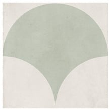 Nikos 200 x 200mm Matt Sage Large Fishscale Square Tile
