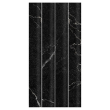 Cassian Satin Black Flute Ceramic Tile