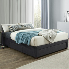 Dark Grey Astro Queen Storage Bed Base