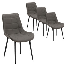 Keat Faux Leather Dining Chairs (Set of 4)