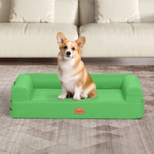 Green Trista Orthopedic Calming Dog Bed
