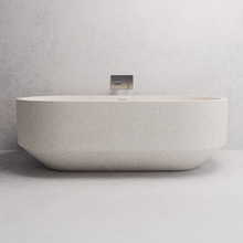 Eden 1700mm Oval Terrazzo Freestanding Bath with Overflow