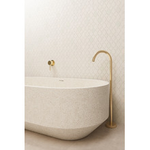 Eden 1700mm Oval Terrazzo Freestanding Bath with Overflow