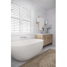 Honey 1500mm Oval Terrazzo Freestanding Bath with Overflow