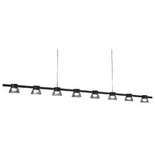 Rocket Iron & Glass Tri-Colour LED 8 Light Pendant