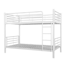 White Kingston Single Iron Convertible Bunk Bed