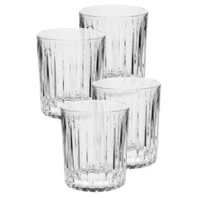 Jonnie Linear 300ml Glass Tumblers (Set of 4)