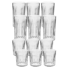 12 Piece Jonnie Linear 300ml Glass Set