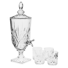 5 Piece Jonnie Traditional 3000ml Dispenser & Tumbler Set