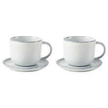 Bobbie 300ml Stoneware Teacups & Saucers (Set of 2)