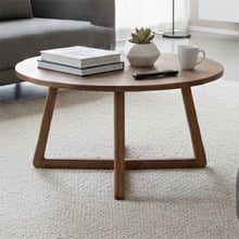 Elroy Round Oak Wood Coffee Table