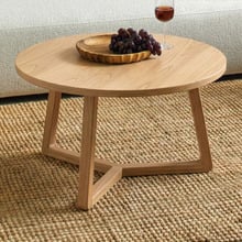 Dietrich Round Oak Wood Coffee Table
