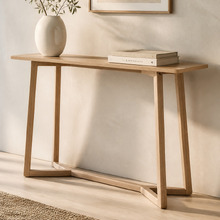 Dietrich Oak Wood Console Table